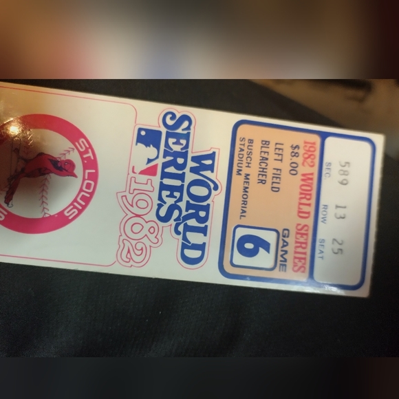 1982 world series baseball ticket stub game 6 - Picture 2 of 4